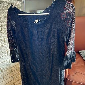 Off the Shoulder Black Dress